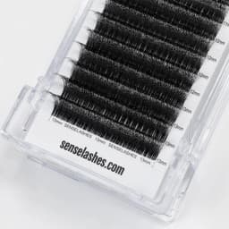 SENSE LASHES 10D Speedy Promade Fans Ultra Matte Black 12 Rows 960 Fans Pointy Base Premade Volume Fans Eyelash Extensions