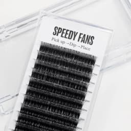 SENSE LASHES 10D Speedy Promade Fans Ultra Matte Black 12 Rows 960 Fans Pointy Base Premade Volume Fans Eyelash Extensions