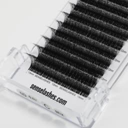 SENSE LASHES 10D Speedy Promade Fans Ultra Matte Black 12 Rows 960 Fans Pointy Base Premade Volume Fans Eyelash Extensions