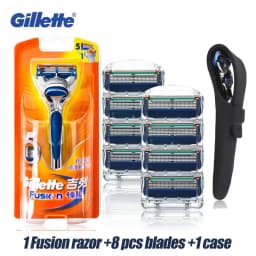Gillette Fusion Razor for Men Face Hair Beard Shaving Machine Manual Safety Shaver Replacement Head Cassettes 5 Layer Blades