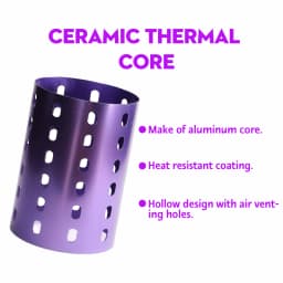 6pcs/set Ceramic Thermal Hair Rollers Nylon Hook & Loop Aluminium Core Light Weight Self Grip Irons Hairdryer Hot Curl 90mm 1951