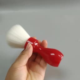 Dscosmetic 26mm Cashmere Synthetic Hair Knots Shaving Brush with Red Resin Handle