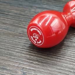 Dscosmetic 26mm Cashmere Synthetic Hair Knots Shaving Brush with Red Resin Handle