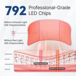 792 PCS LED Beauty Device Red Infrared Therapy Belt Body Wearable Wrap Large heating Pad for Face and Body Shoulder Joint Muscle