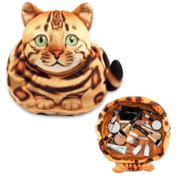 3D Realistic Cute Cat Makeup Bag Large Capacity Travel Pouch Drawstring Toiletry Organizer For Women Teens Gift For Christmas