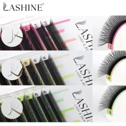 LASHINE YY 3D/4D/5D/6D Mixed 10 Cases/Lot Set Premade Volume Fans Soft Korean PBT Easy Fan C/D/M Curl Mixed Length