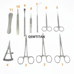 Stainless steel Double eyelid surgery set scissors Needle holder Hemostatic forceps Cosmetic plastic surgery instrument