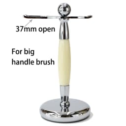 Dscosmetic White Metal Shaving Brush Stand Safety Razor Holder