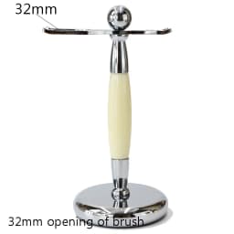 Dscosmetic White Metal Shaving Brush Stand Safety Razor Holder