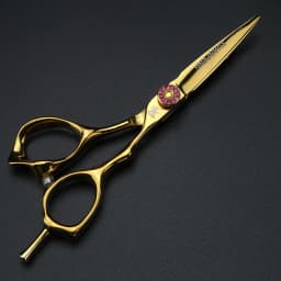 XUANFENG 5 inch Golden Hair Scissors Barber Cutting Scissors and Thinning Scissors