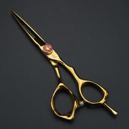 XUANFENG 5 inch Golden Hair Scissors Barber Cutting Scissors and Thinning Scissors