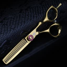 XUANFENG 5 inch Golden Hair Scissors Barber Cutting Scissors and Thinning Scissors