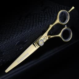 XUANFENG 5 inch Golden Hair Scissors Barber Cutting Scissors and Thinning Scissors