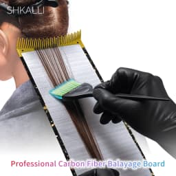 SHKALLI Carbon Fiber Highlighting Board with Comb Teeth Hair Dyeing Board Styling Accessory for Hairdressers Coloring Tool