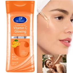 2PCS 200ml DR.DAVEY VITAMIN C Body Oil Body Skin Care Oil Moisturizing Hydrating Care Suitable for All Seasons Body Face Hand