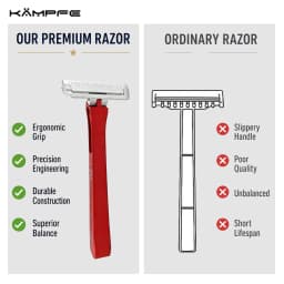 KAMPFE Vintage CNC Aluminum Half DE Blade Razor Single Edge Manual Shaving Classic Metal ShaverSmooth Shave Gift for man