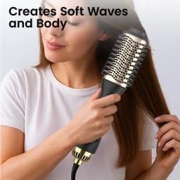 LISAPRO One-Step Hot Air Brush&Volumizer PLUS 2.0 Hair Dryer and Hair Styler New Black Golden Hair Curler Brush