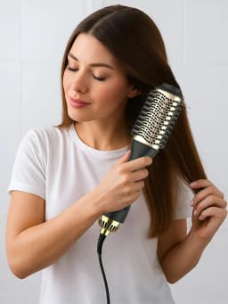LISAPRO One-Step Hot Air Brush&Volumizer PLUS 2.0 Hair Dryer and Hair Styler New Black Golden Hair Curler Brush