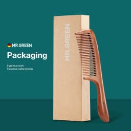 MR.GREEN Natural Wood Comb Splicing Structure Hair Comb Fine Tooth Brush Anti-Static Hairdressing Hair Scalp Massage Tools Gift