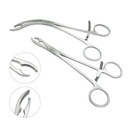 Ankle Bone Holding Forceps Straight Curved Orthopedics Instruments Bone Surgical Forceps
