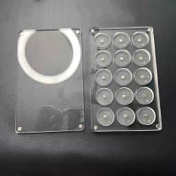 YicaiNew EMPTY Magnetic Eyeshadow Palette DIY Acrylic All Transparent Elegant Eye Shadow Makeup Palette 26mm*4/9/15/24 Holes