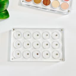 YicaiNew EMPTY Magnetic Eyeshadow Palette DIY Acrylic All Transparent Elegant Eye Shadow Makeup Palette 26mm*4/9/15/24 Holes