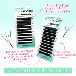 LAKANAKU 6 Trays 4D W Shape Eyelash Extensions Volume Ingles Fans Cilios W Shaped Natural Soft Fio 4W Lashes