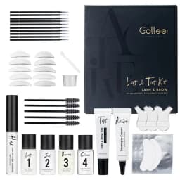 Gollee Classic Black Natural Eyelash Lifting Perm Treatment Makeup Set Lash and Brow Tinting Kit Easy For Beginner at Home