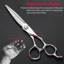 HISADA Hairdressing Scissors Black Suit 6.0 6.5 7.0 Advanced Black Coating Scissors, VG10 Steel Professional Hairdressing Scisso
