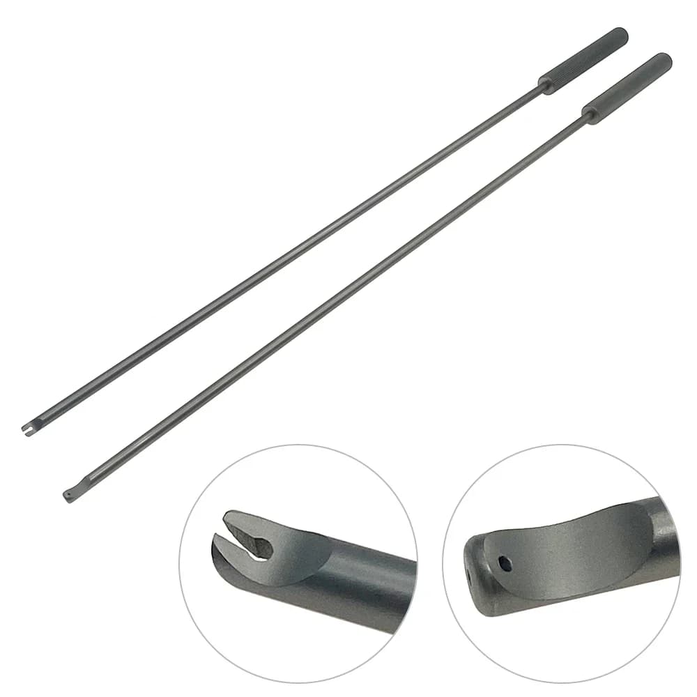 Laparoscopic Knot Pusher Laparoscopic Instruments Open Close Head Stainless Steel 1pcs