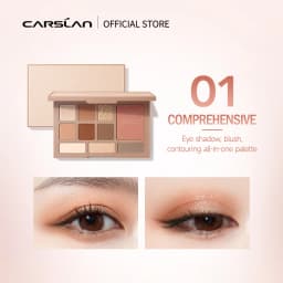 Carslan 10 Colors Silky Twinkle Comprehensive Eyeshadow Palette Nude Warm Natural Matte Glitter Pearly Eye Shadow Women Makeup