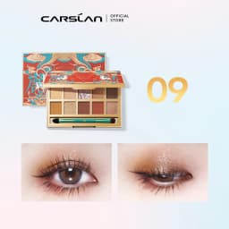 Carslan 10 Colors Silky Twinkle Comprehensive Eyeshadow Palette Nude Warm Natural Matte Glitter Pearly Eye Shadow Women Makeup