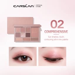 Carslan 10 Colors Silky Twinkle Comprehensive Eyeshadow Palette Nude Warm Natural Matte Glitter Pearly Eye Shadow Women Makeup