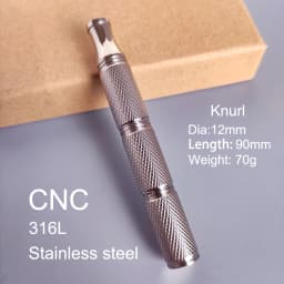 Dscosmetic Knurl 316L Stainless Steel Safety Razor Handle