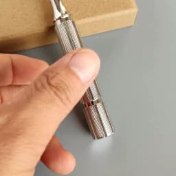 Dscosmetic Knurl 316L Stainless Steel Safety Razor Handle