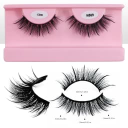 Free Shipping 10Pairs/Pack Fluffy Wispy Natural Strip Lashes With Spikes Wholesale in Bulk Faux Mink Lashes Supplies