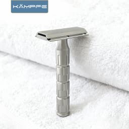 Kampfe Traditional Safety Razor Sandblast Stainless Steel Safety Razor Mild Smooth Shave for Men