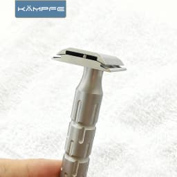 Kampfe Traditional Safety Razor Sandblast Stainless Steel Safety Razor Mild Smooth Shave for Men