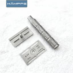 Kampfe Traditional Safety Razor Sandblast Stainless Steel Safety Razor Mild Smooth Shave for Men