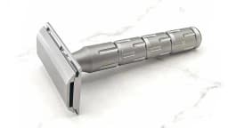 Kampfe Traditional Safety Razor Sandblast Stainless Steel Safety Razor Mild Smooth Shave for Men