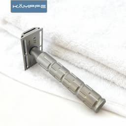 Kampfe Traditional Safety Razor Sandblast Stainless Steel Safety Razor Mild Smooth Shave for Men