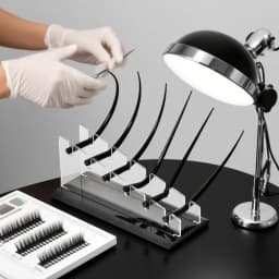 9Pack Eyelash Extension Display Stand Holder Salon Lash Curl Demonstration Model Rack Professional Makeup Training Beauty Tools