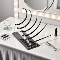 9Pack Eyelash Extension Display Stand Holder Salon Lash Curl Demonstration Model Rack Professional Makeup Training Beauty Tools