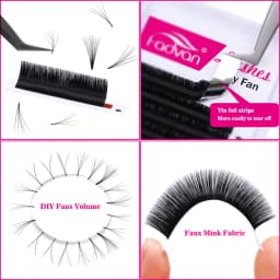5 cases/Lot Easy Fan Lashes Blooming Faux Mink Eyelashes Fadvan Auto-fan Eyelash Extension DIY 3d/4d/5d/10d Russian Volume Fans