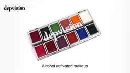 Depvision Alcohol Activated Face Paint SFX Makeup 12 Color for Special Effects Wound Bruise Waterproof Professional Artist
