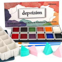 Depvision Alcohol Activated Face Paint SFX Makeup 12 Color for Special Effects Wound Bruise Waterproof Professional Artist