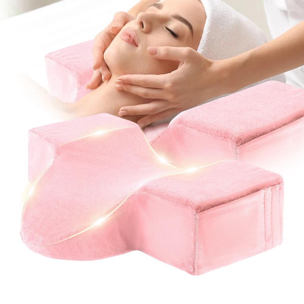 Eyelash Pillow Neck Support Pink Lash Extension Accessories Neck Pillow for Eyelash Extensions Memory Foam U Shaped Pillow