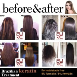 PURC 12% Brazilian Keratin 1000ml Hair Straightening & Repair Treatment Hydrating Silky Anti-Frizz Split Ends Hair Salon Care