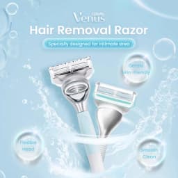 Gillette Venus Intimate Grooming Razor for Women Public Hair and Skin with Patented Irritation Bar Hair Removal