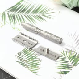 YAQI Ghost Cross Grain Pattern Titanium Light Weight Safety Razor